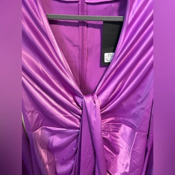 NWT | Akira | On Glow Purple V-Neck Maxi Dress | Size 1X - Picture 7 of 8